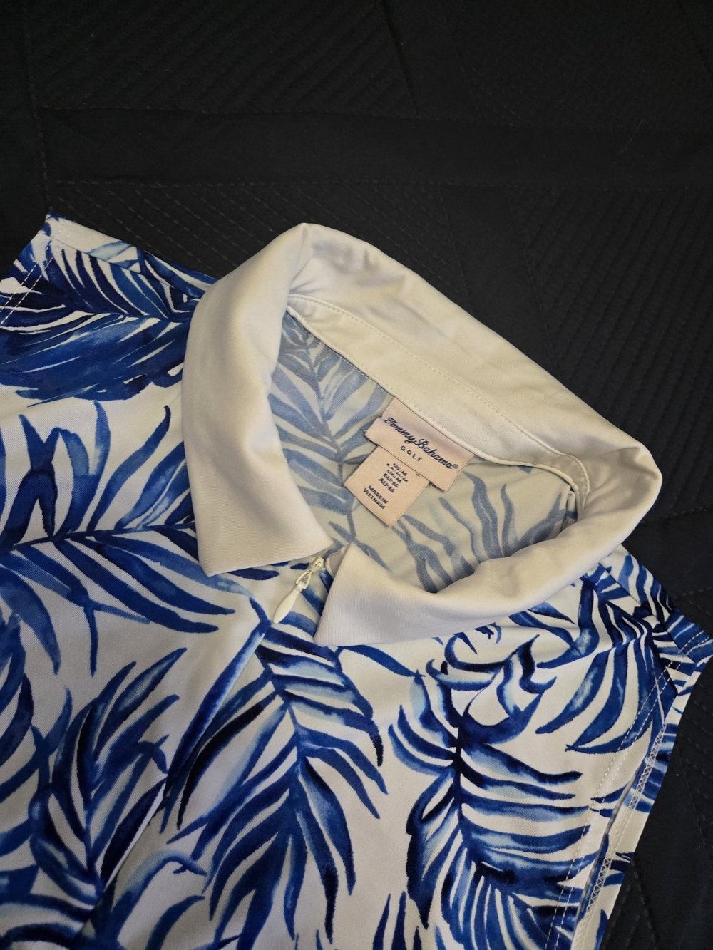 Tommy Bahama Golf Blue Palm-Print Polo Tank  Shirt - Women's